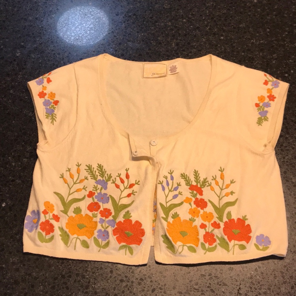 Guinevere Anthropologie XL SHORT sleeve sweater